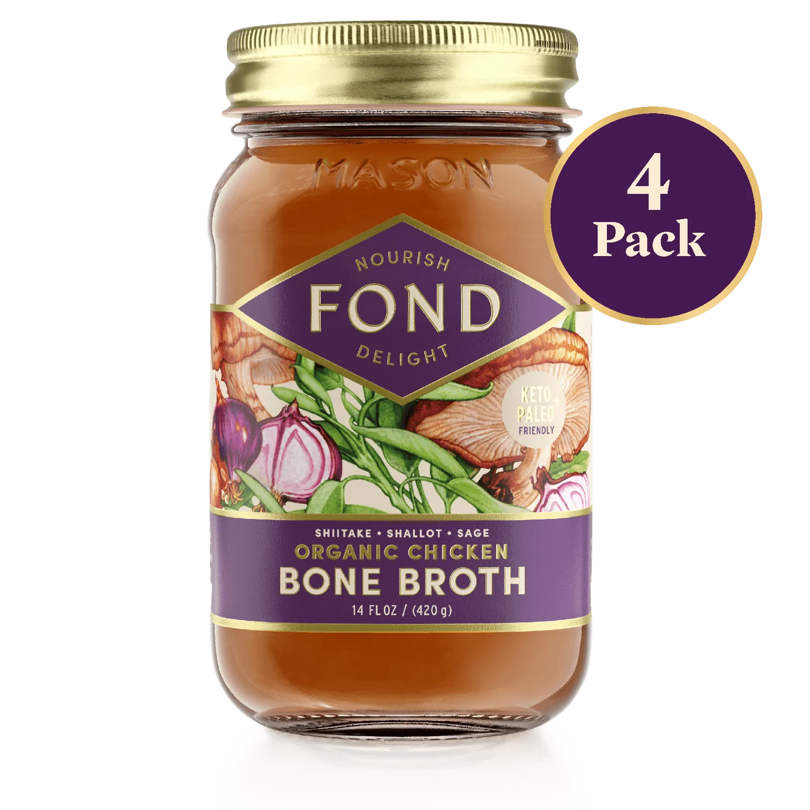 Fond Bone Broth - Youth Tonic Chicken Sage Shiitake Shallot