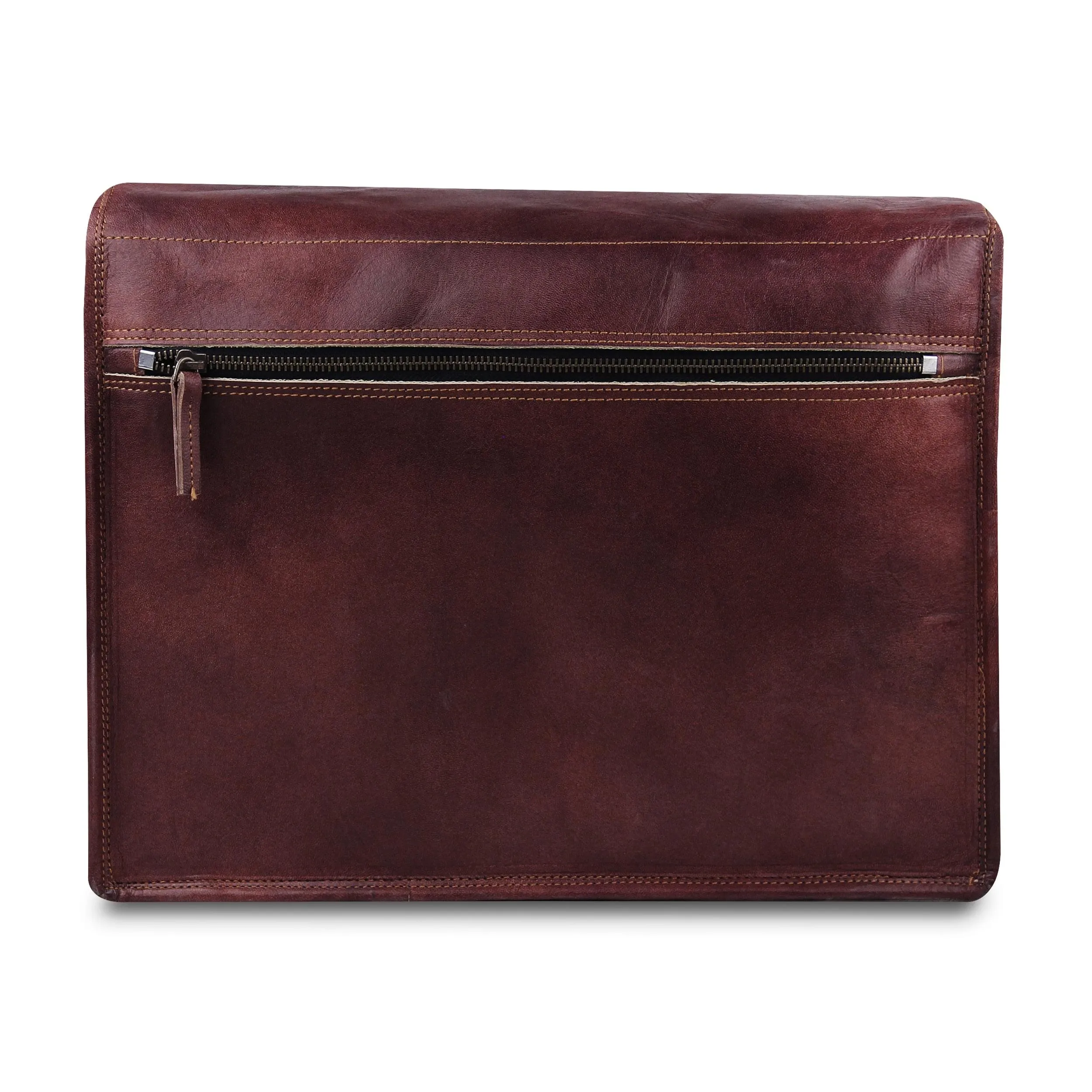 Full Flap Leather Messenger Bag