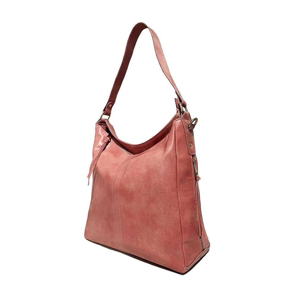 Functional Pink Shoulder Bag for Women and Girls