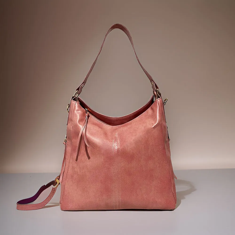 Functional Pink Shoulder Bag for Women and Girls