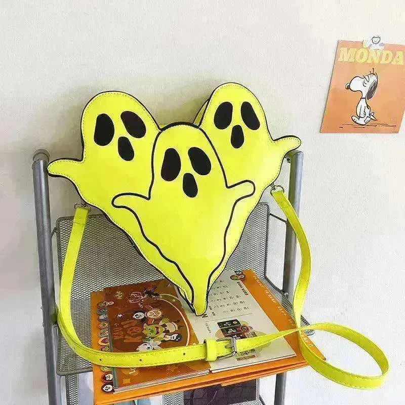 Funny 3D Ghost Cartoon Shoulder Bag: Cute Halloween Crossbody