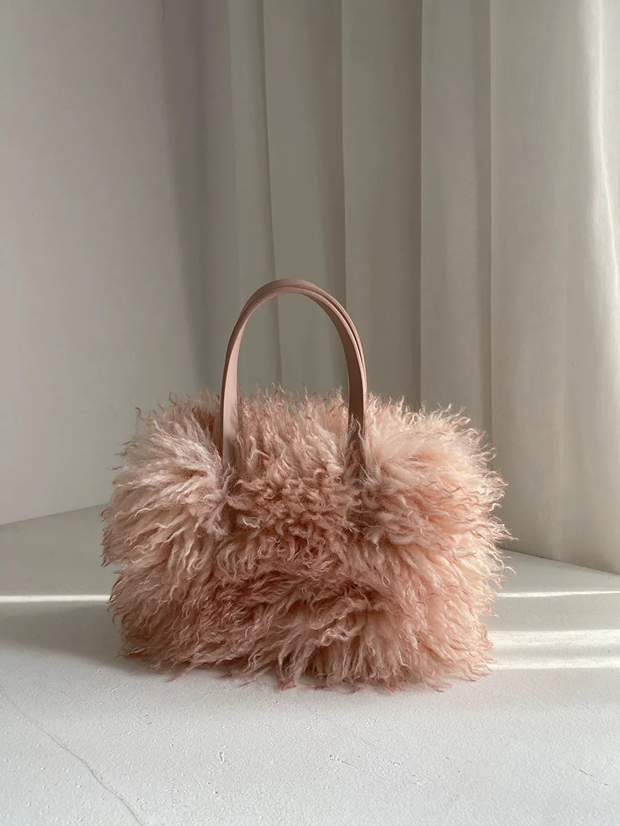 Gradient Color Internet Celebrity Fancy Autumn and Winter Soft Fur Bag