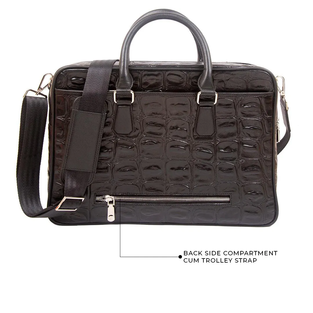 Great Dane | Luxury Leather Laptop/Office Bag | 100% Genuine Leather Bag | Color: Black