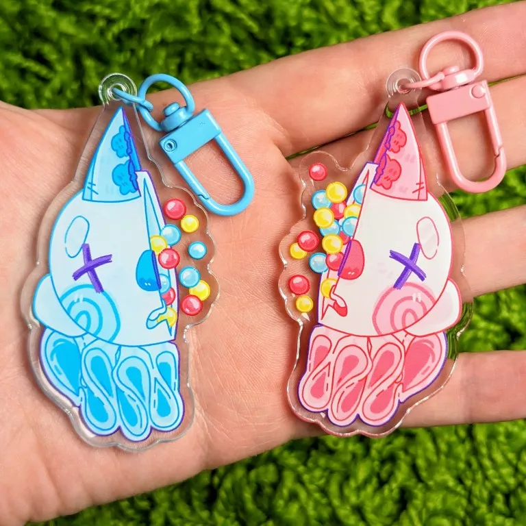 Gum Ball Clown Matching Acrylic Keychains