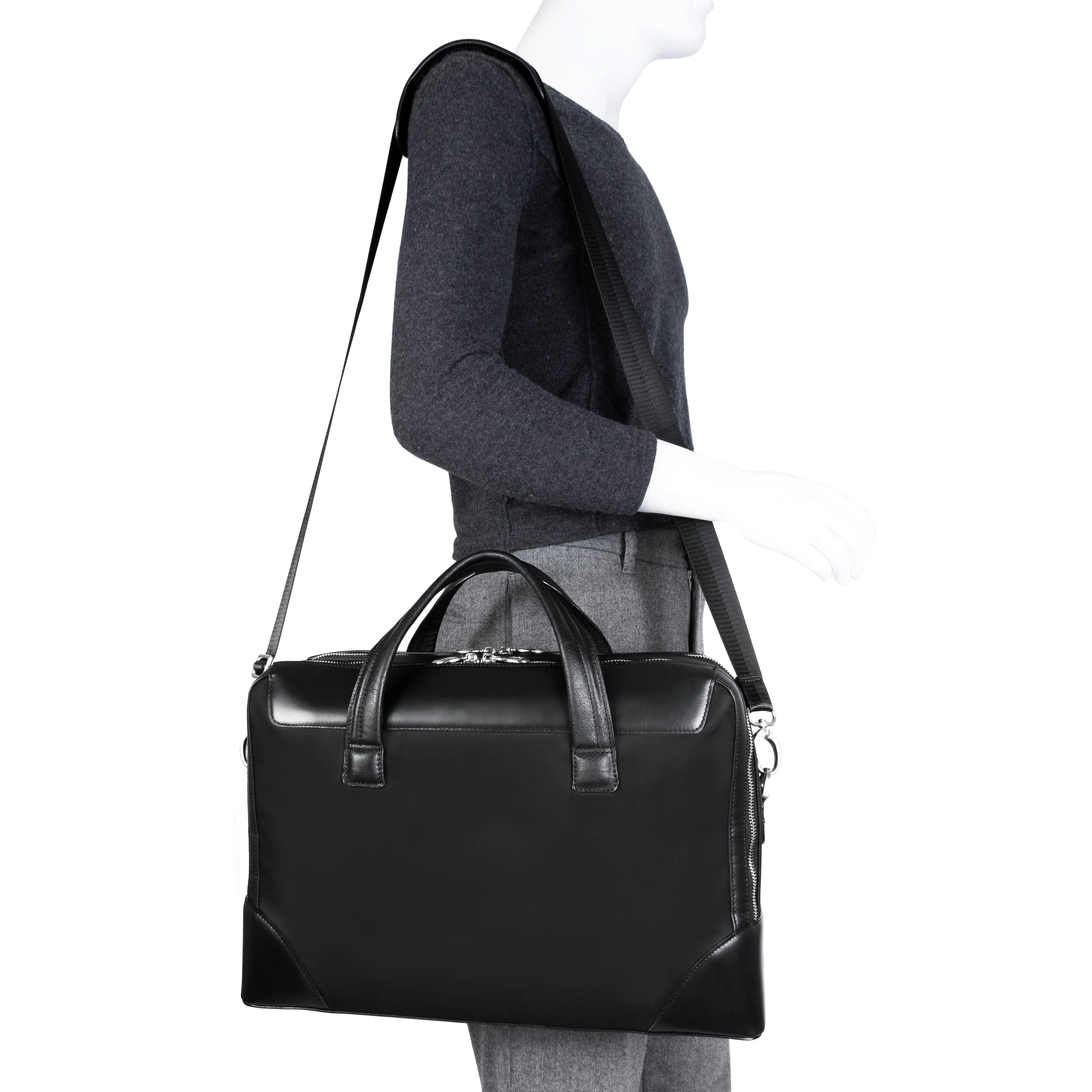 HARPSWELL | 17” Nylon Dual-Compartment Laptop Briefcase