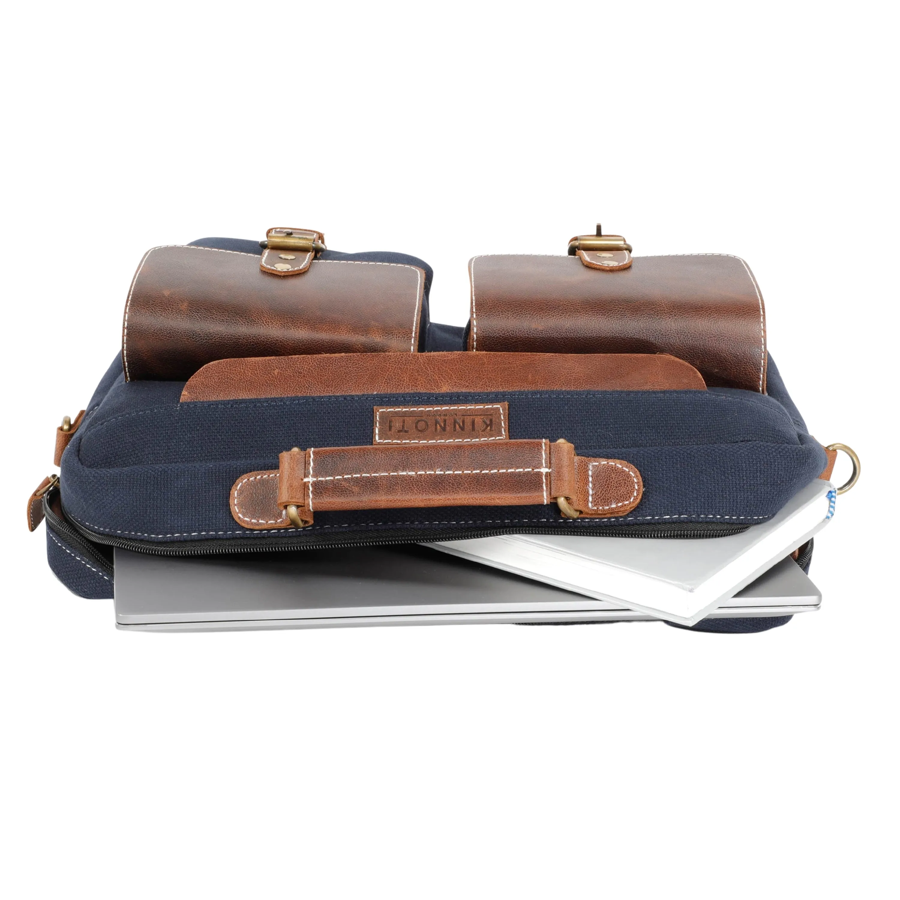 Hender Leather Laptop Bag with Adjustable Shoulder Strap, Water Proof and Dust Resistant