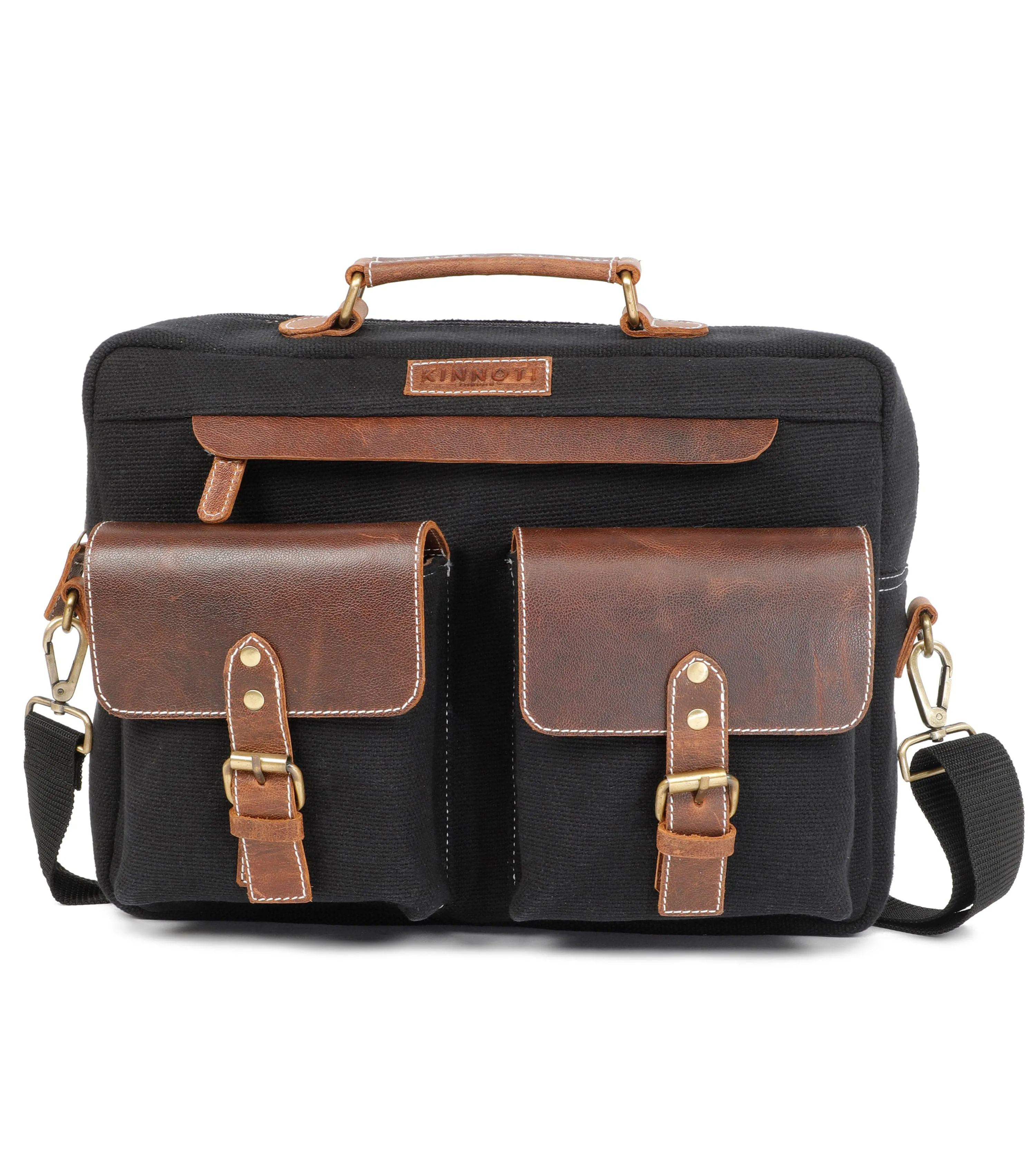 Hender Leather Laptop Bag with Adjustable Shoulder Strap, Water Proof and Dust Resistant