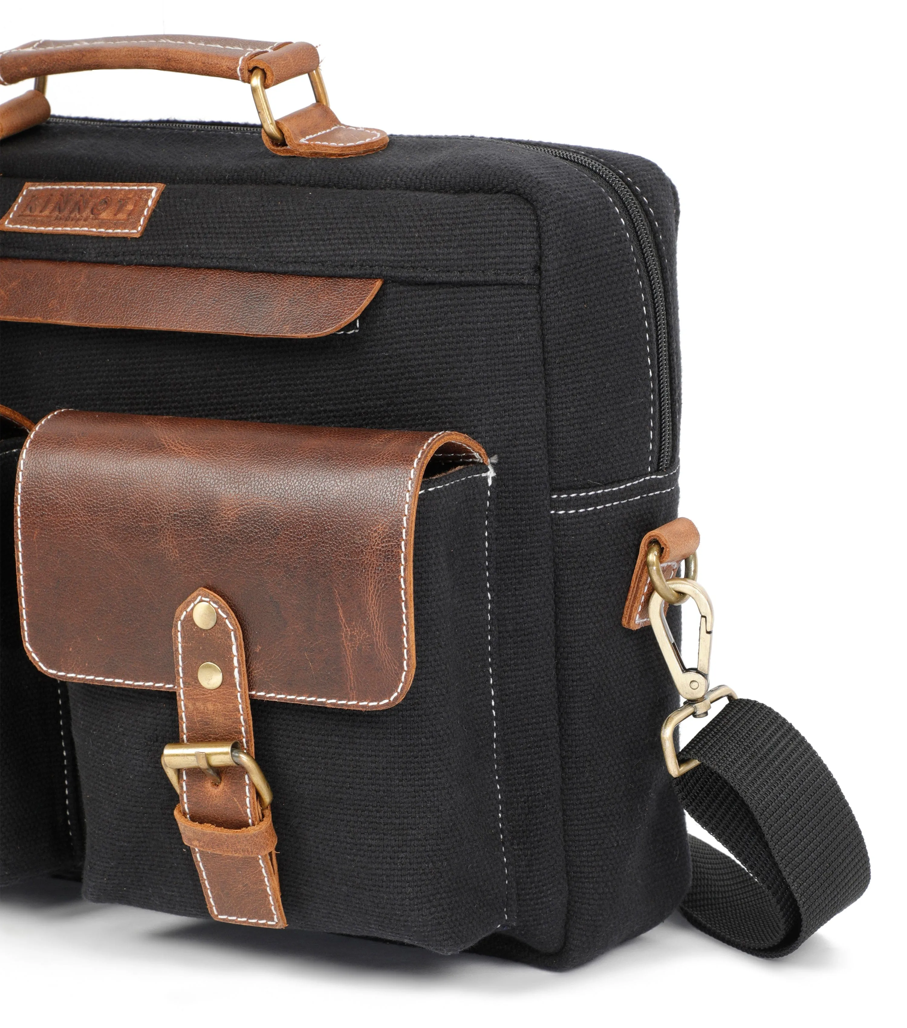 Hender Leather Laptop Bag with Adjustable Shoulder Strap, Water Proof and Dust Resistant