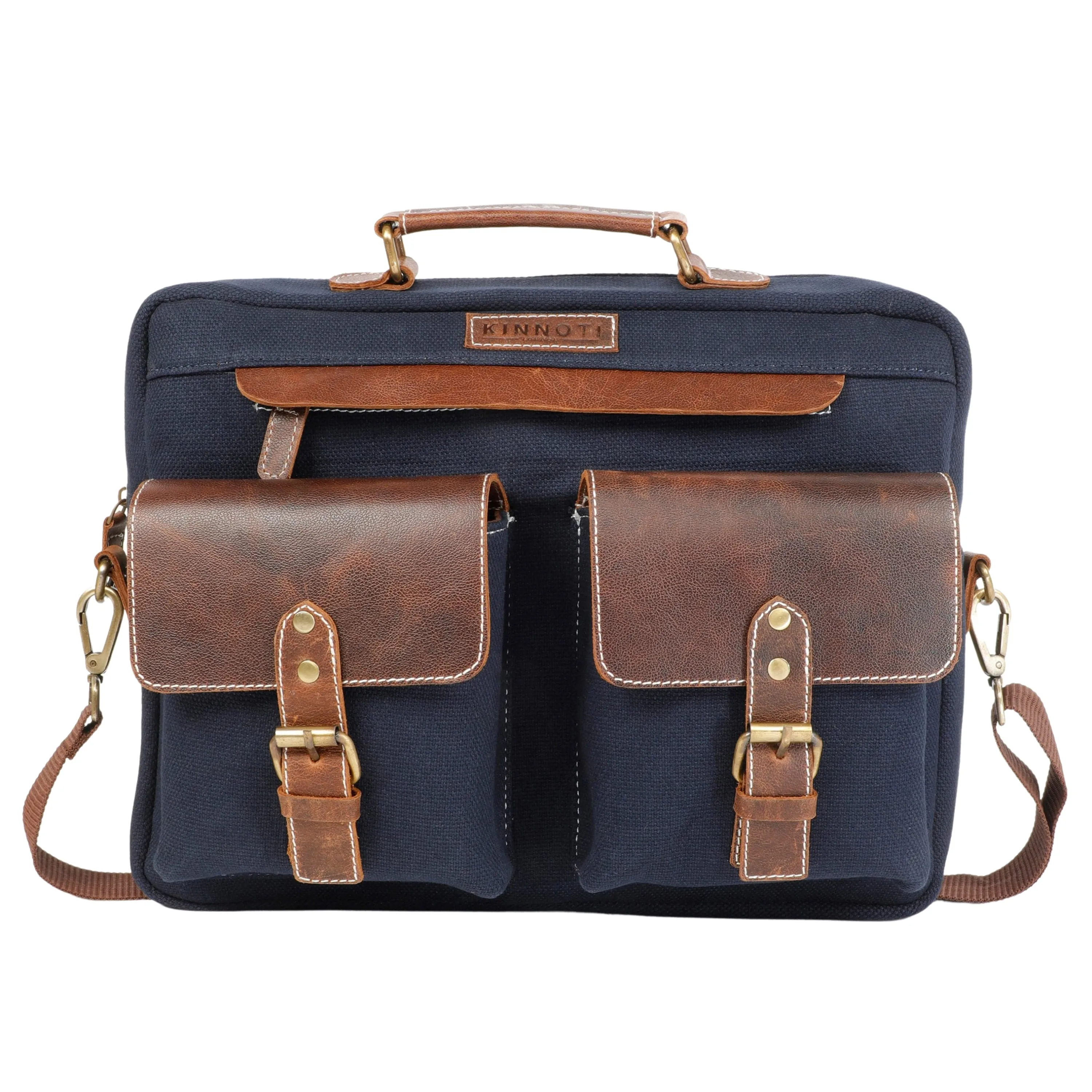 Hender Leather Laptop Bag with Adjustable Shoulder Strap, Water Proof and Dust Resistant