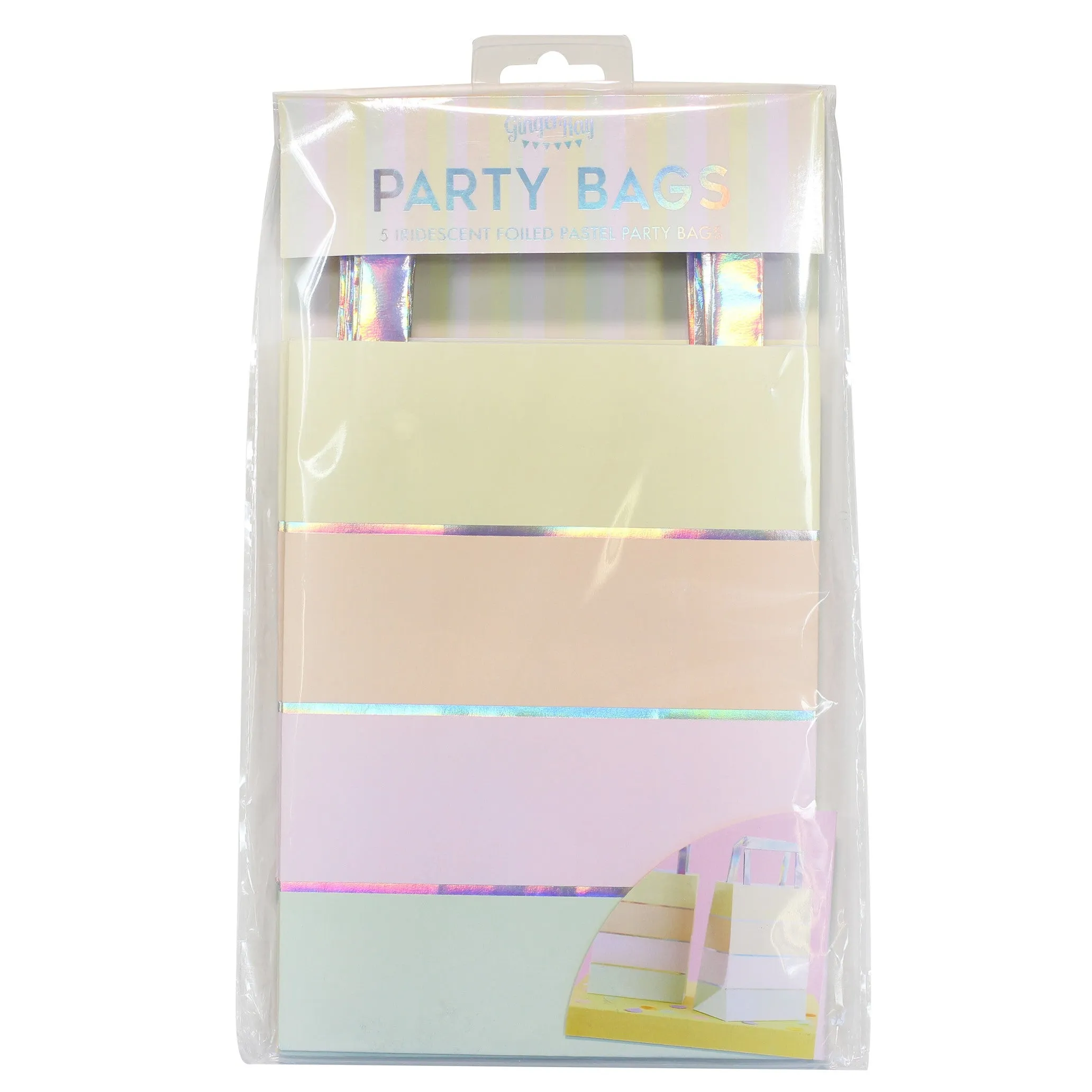 Iridescent and Pastel Paper Party Bags