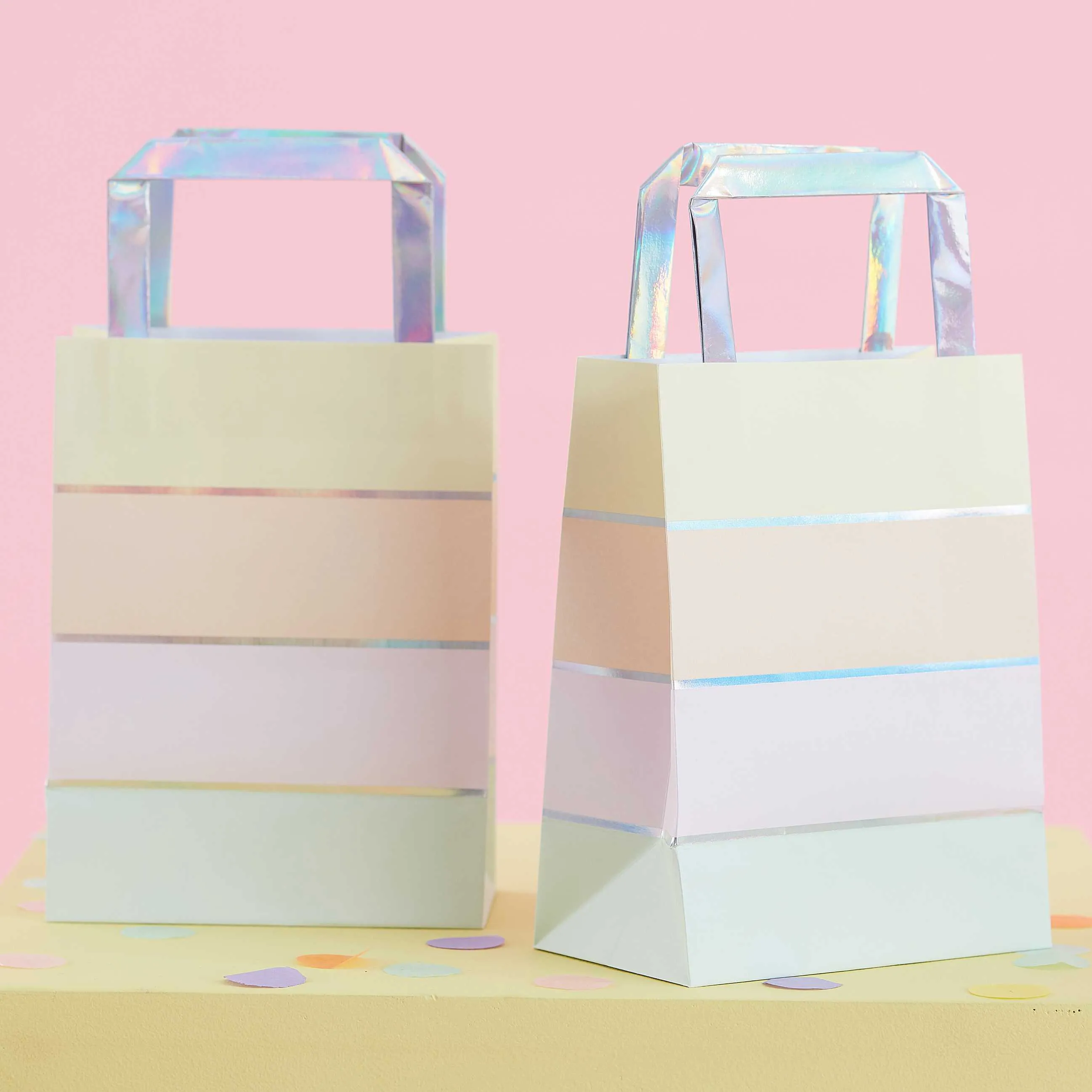 Iridescent and Pastel Paper Party Bags