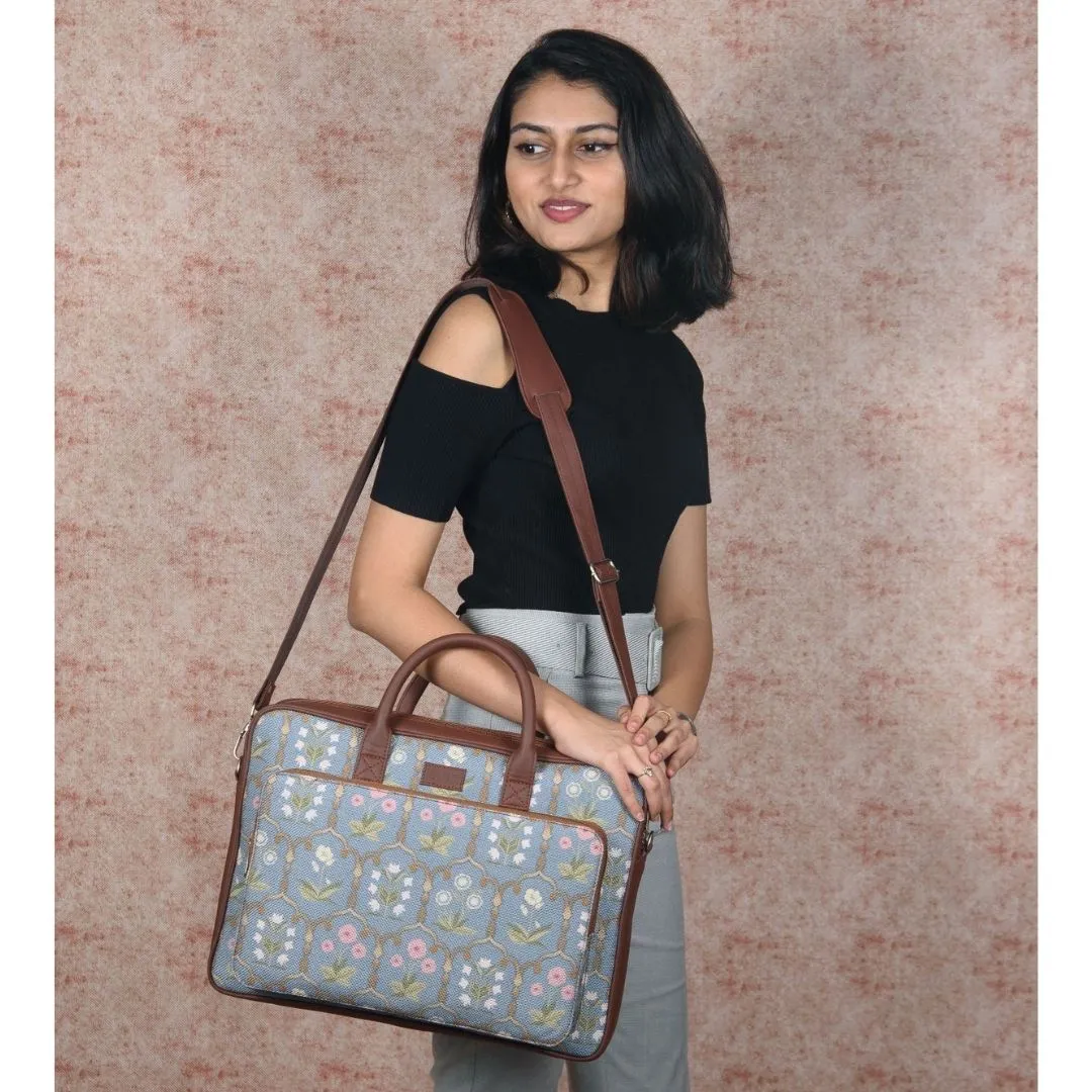 Jaipur Fresco Blue Laptop Bag