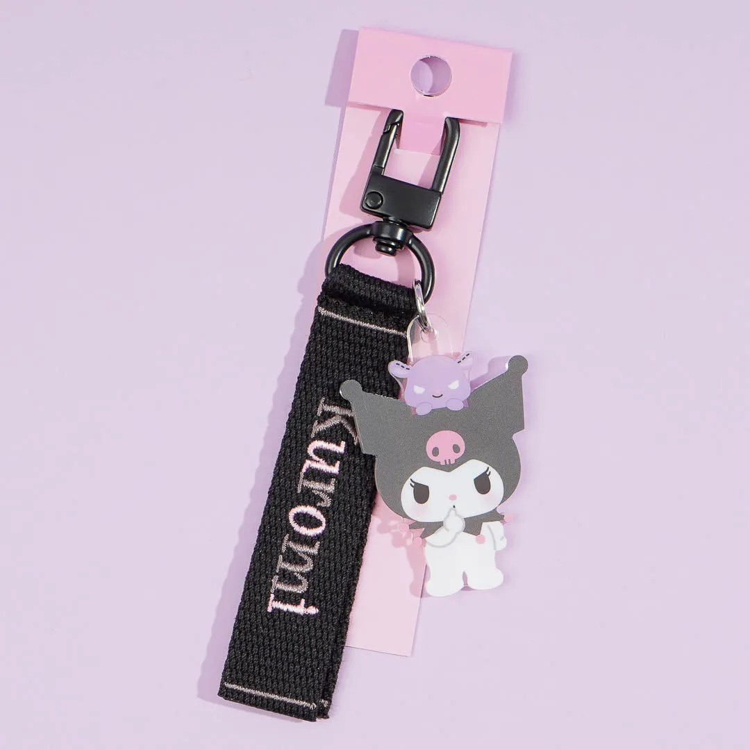 Kuromi Embroidered Tag Key Holder