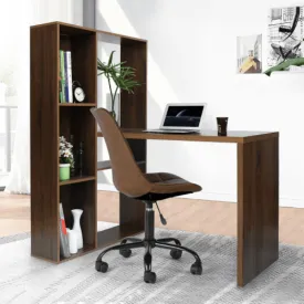 L-shape Desktop with shelves