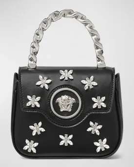 La Medusa Mini Embellished Leather Top-Handle Bag