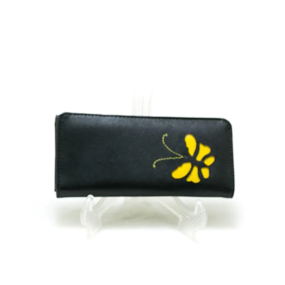 Ladies Hand U Wallets Black – Butterfly – WPS-17