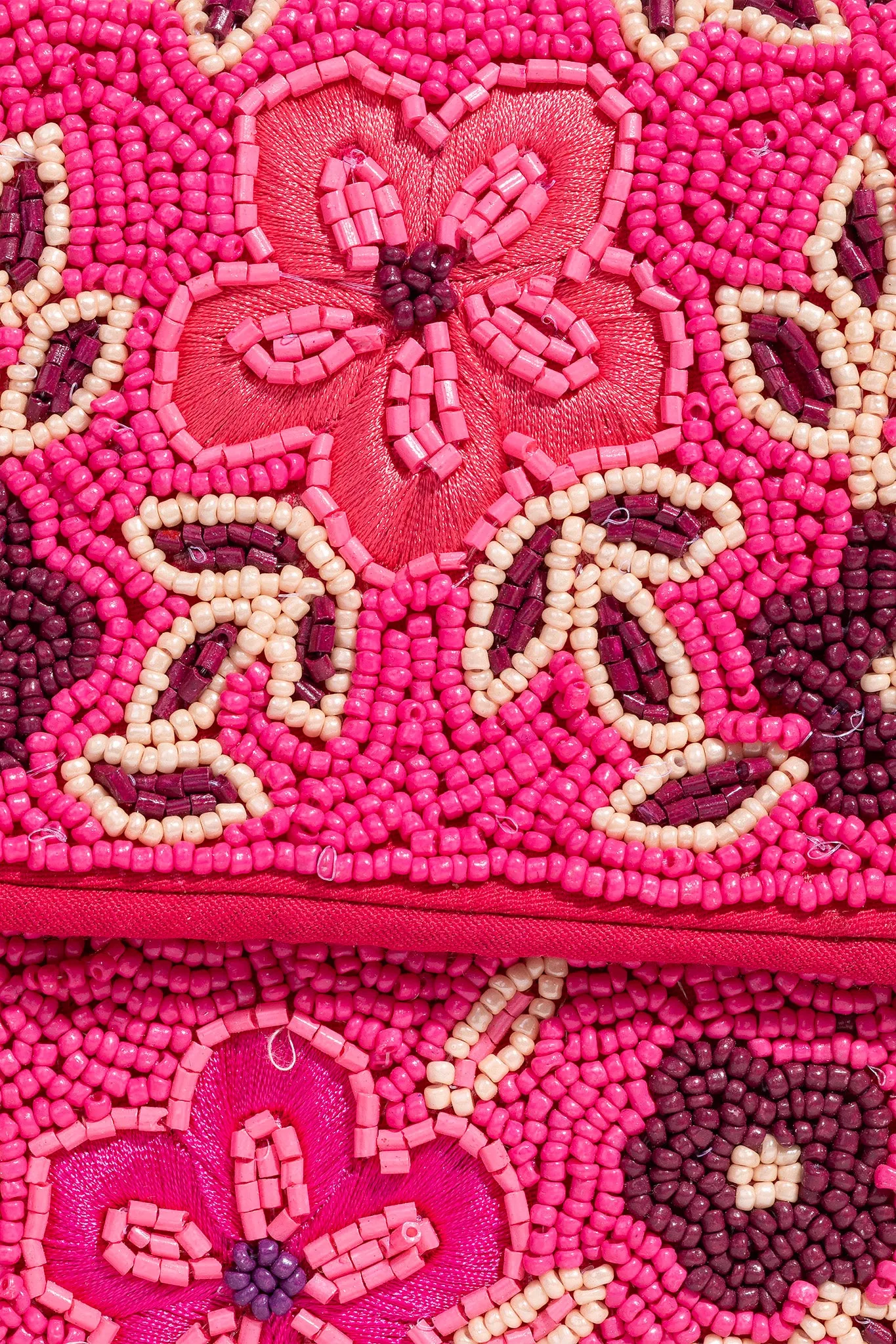 Lagunita Hand Beaded Shoulder Bag in Pink