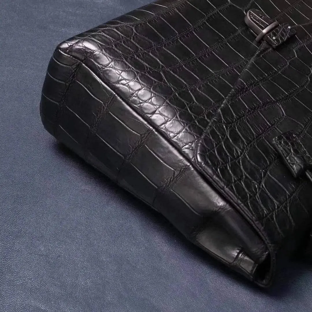 Large Genuine Crocodile Leather Briefcase