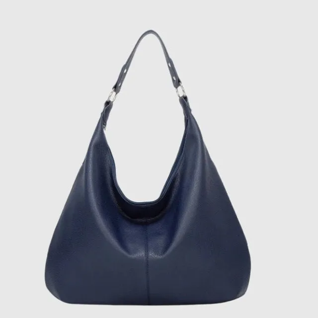 Large Leather Hobo Shoulder Bag