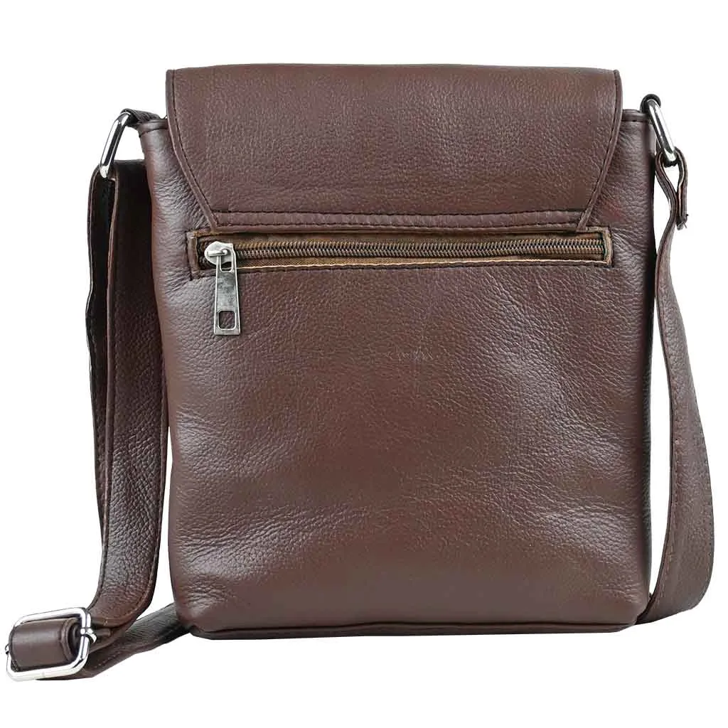 Leather Crossbody Bag Brown Rover leather satchel bag