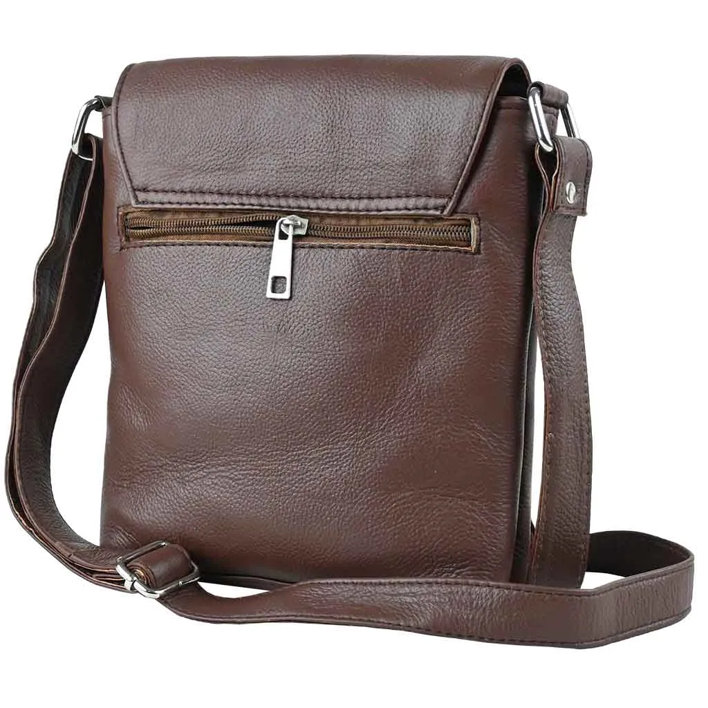 Leather Crossbody Bag Brown Rover leather satchel bag