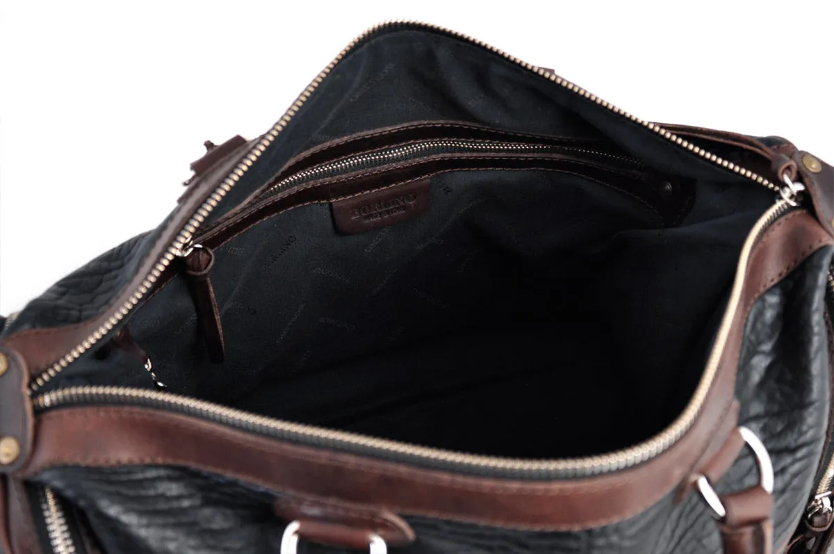 Leather Duffel - One-Night-Stand - Buffalo Onyx/Walnut