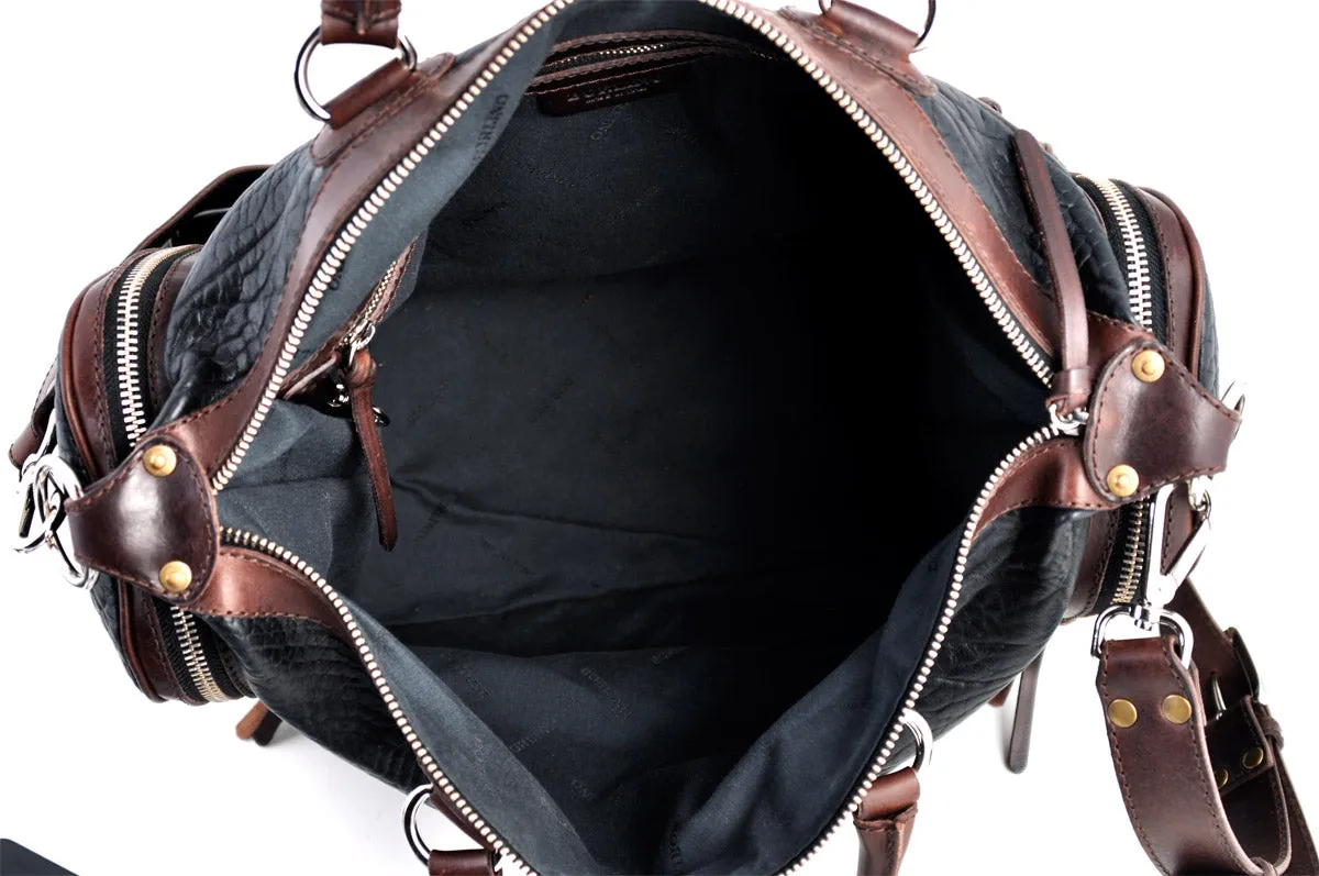 Leather Duffel - One-Night-Stand - Buffalo Onyx/Walnut