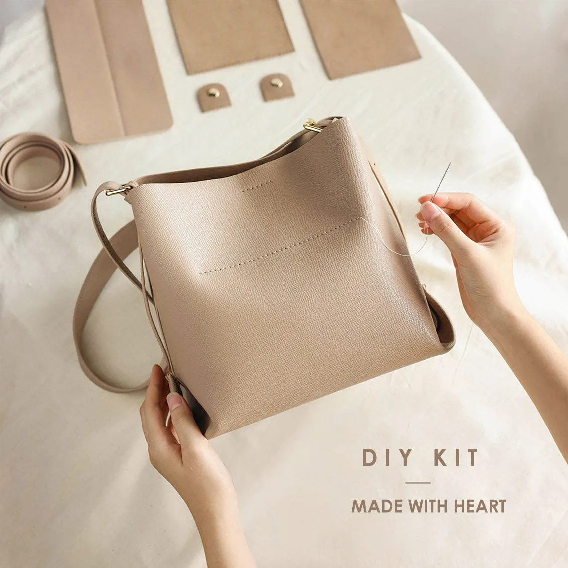 Leather Fashion Bucket Bag DIY Kit