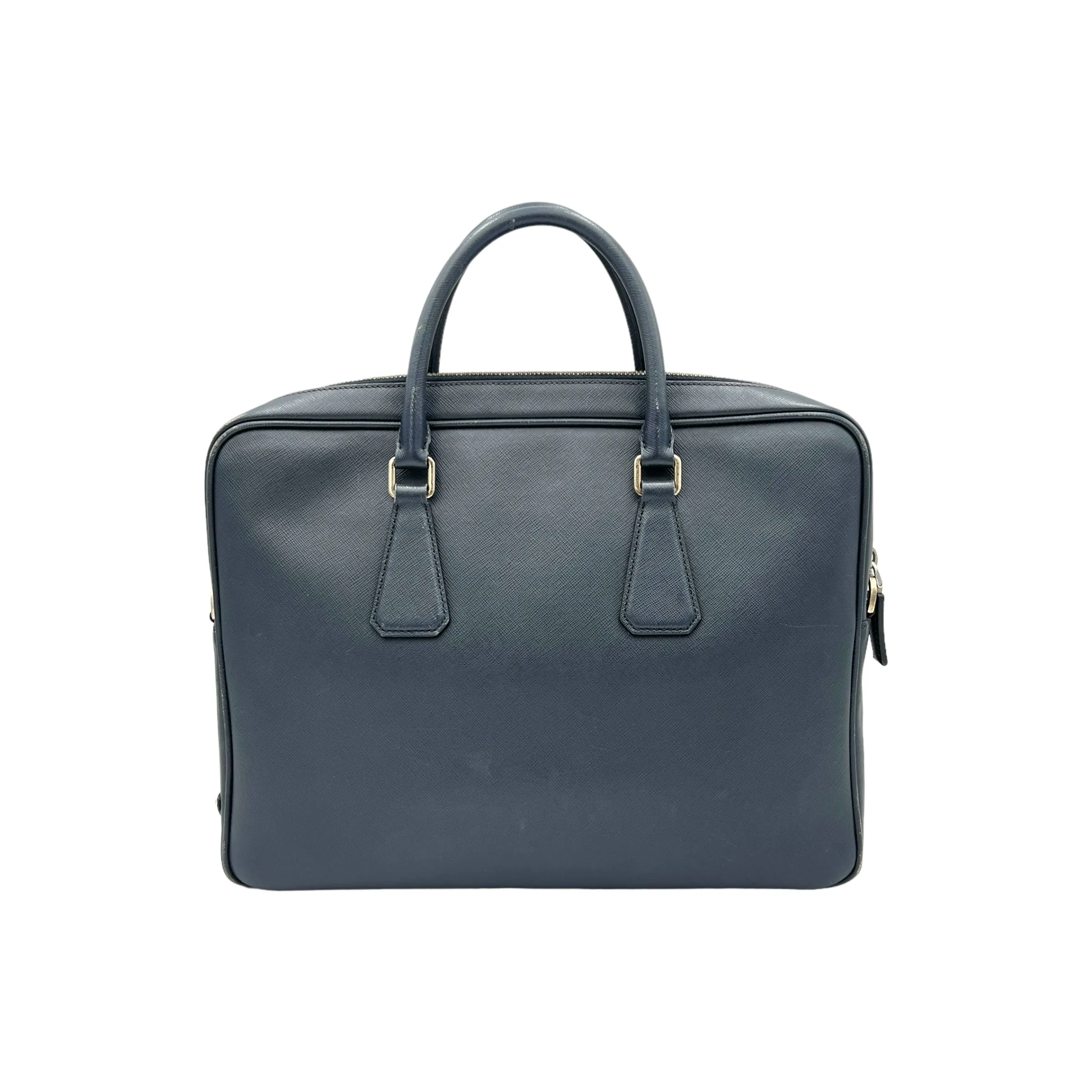 Logo Baltico Briefcase in Saffiano Leather, Silver hardware