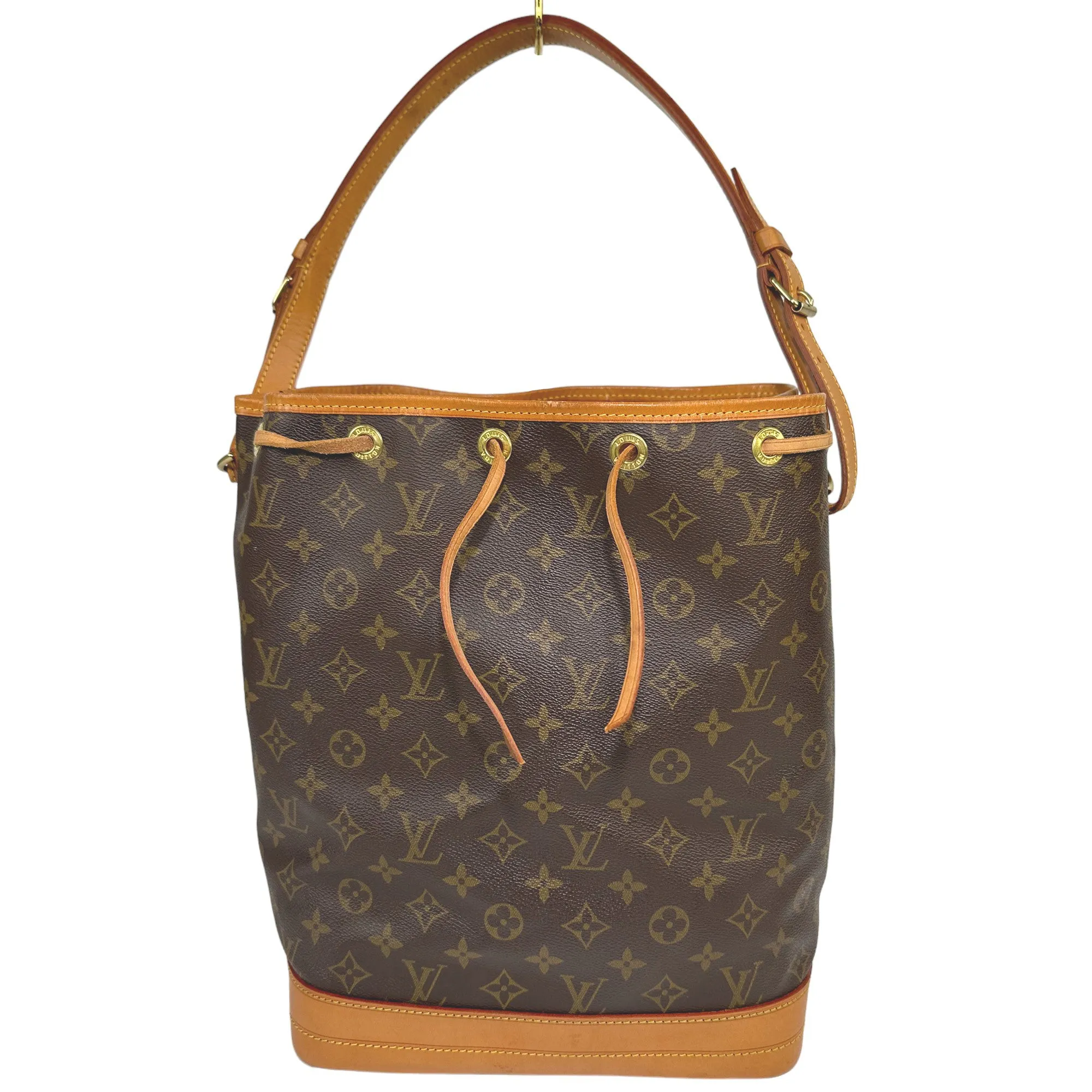 LOUIS VUITTON  Noe MM Shoulder Drawstring Bag Monogram LHQ24