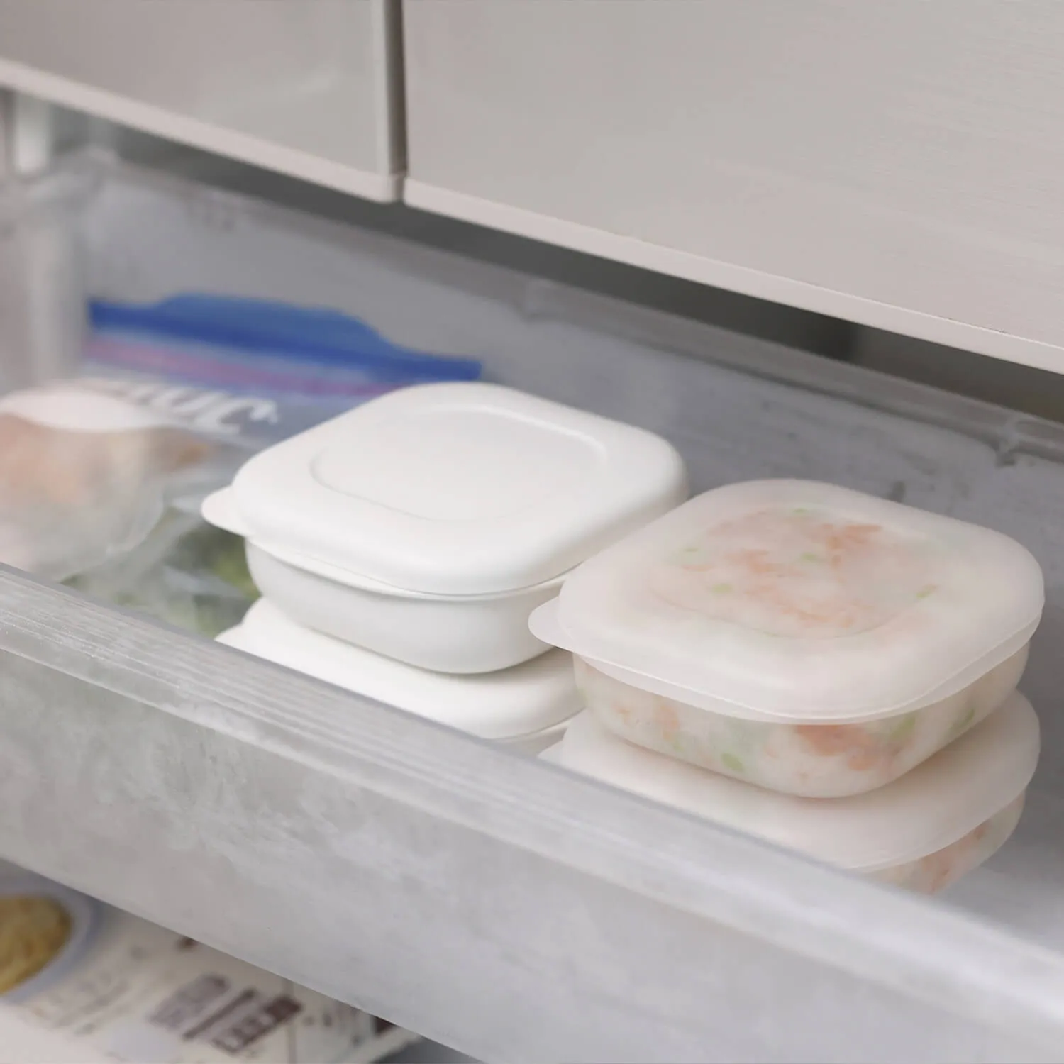 【MARNA】CLEAR Rice Container for Freezer 2 pcs -クリア冷凍ごはん容器 2個入り- Regular size