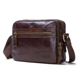 Men Leather Shoulder Bag Crossbody Bag Messenger Bag Leather Portfolio Leather Men's bag 0950