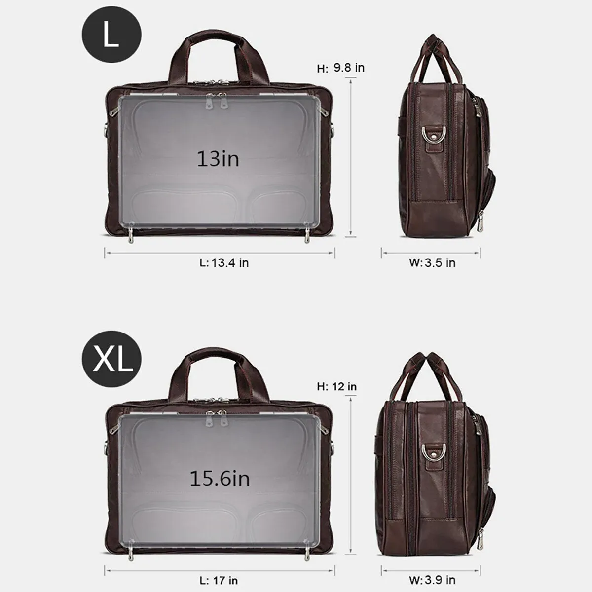 Men Multifunction Multi-pocket Waterproof 15.6 Inch Laptop Bag Briefcase Business Handbag Crossbody Bag Teacher Bag