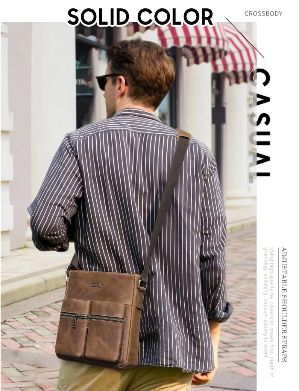 Men's Leather Shoulder Bag, Crossbody bag,Personalized  Messenger Bag Retro Leather Bag Gift for Him