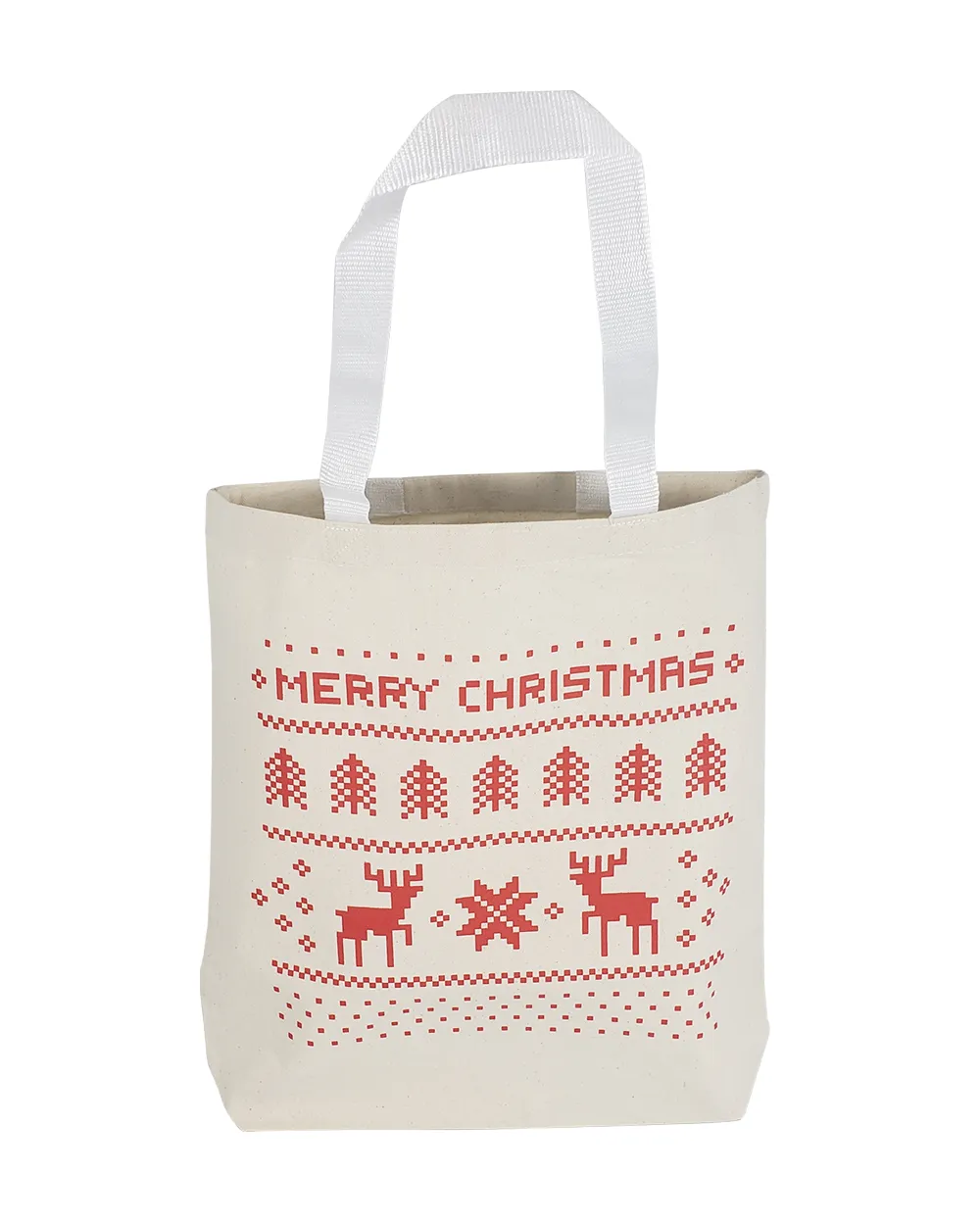 Merry Christmas Medium Tote Bags w/Gusset