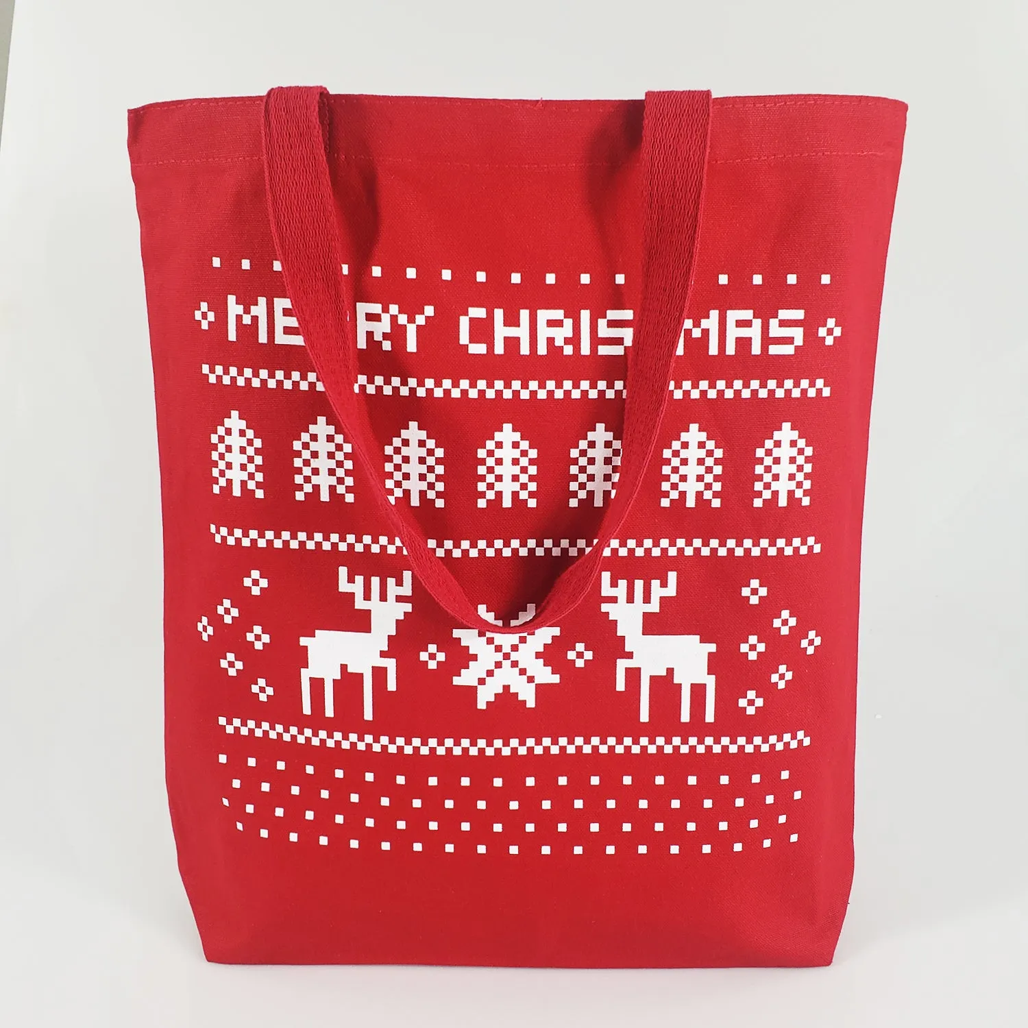 Merry Christmas Medium Tote Bags w/Gusset