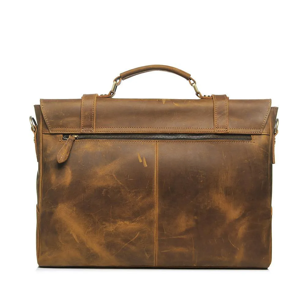 Michigan Full Grain Leather Briefcase Bag