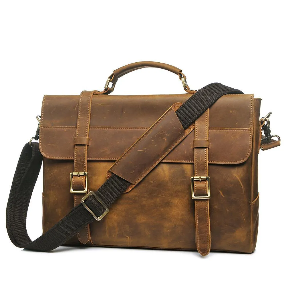 Michigan Full Grain Leather Briefcase Bag