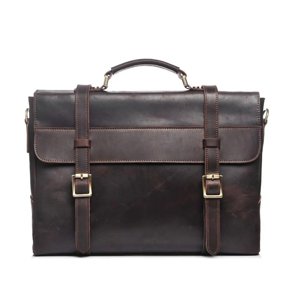 Michigan Full Grain Leather Briefcase Bag