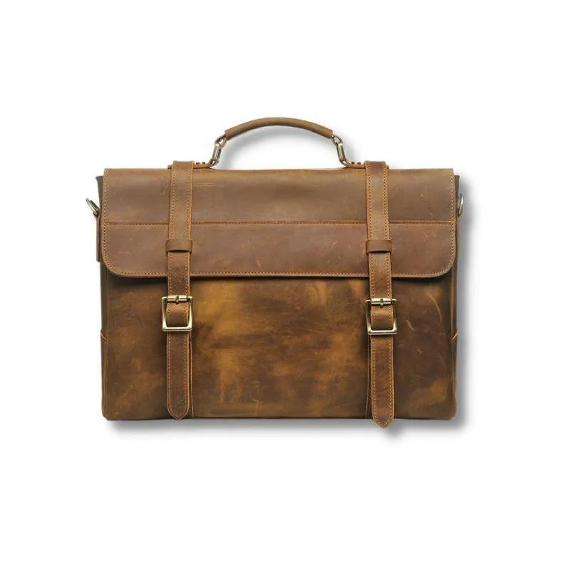 Michigan Full Grain Leather Briefcase Bag