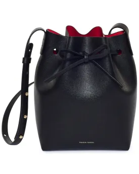 Mini Bucket Bag in Black Flamma