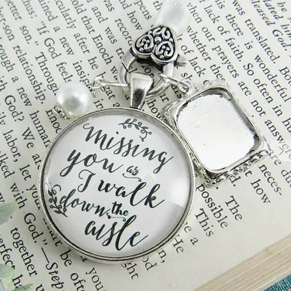 Missing You As I Walk Down the Aisle Charms By Gutsy Goodness, Wedding Keychains