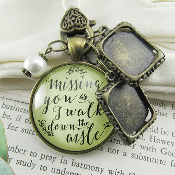 Missing You As I Walk Down the Aisle Charms By Gutsy Goodness, Wedding Keychains