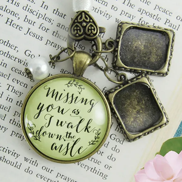 Missing You As I Walk Down the Aisle Charms By Gutsy Goodness, Wedding Keychains