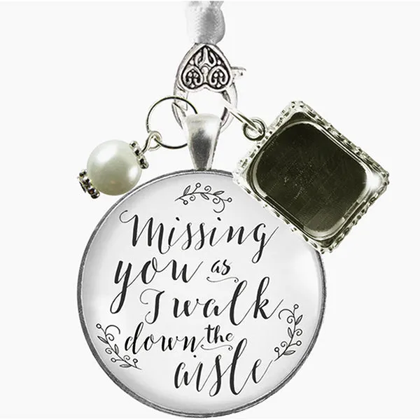 Missing You As I Walk Down the Aisle Charms By Gutsy Goodness, Wedding Keychains