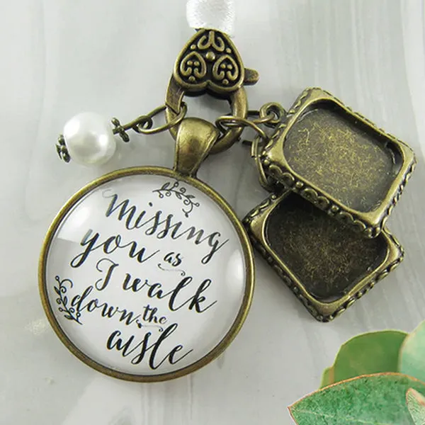 Missing You As I Walk Down the Aisle Charms By Gutsy Goodness, Wedding Keychains