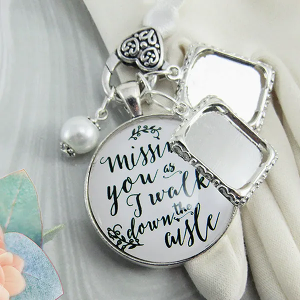 Missing You As I Walk Down the Aisle Charms By Gutsy Goodness, Wedding Keychains