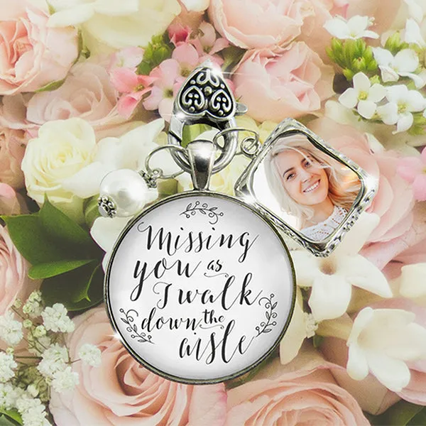 Missing You As I Walk Down the Aisle Charms By Gutsy Goodness, Wedding Keychains