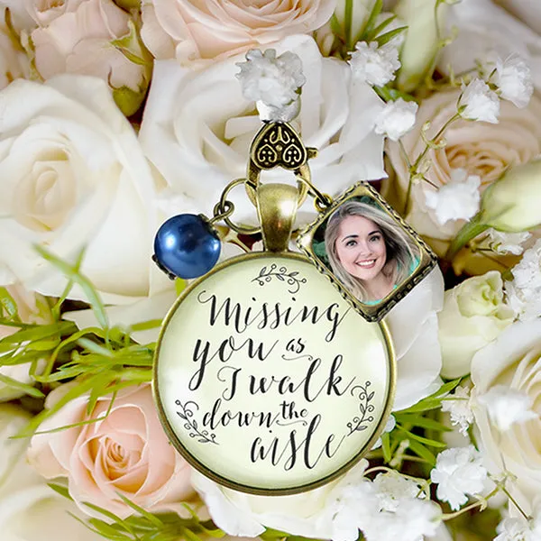 Missing You As I Walk Down the Aisle Charms By Gutsy Goodness, Wedding Keychains