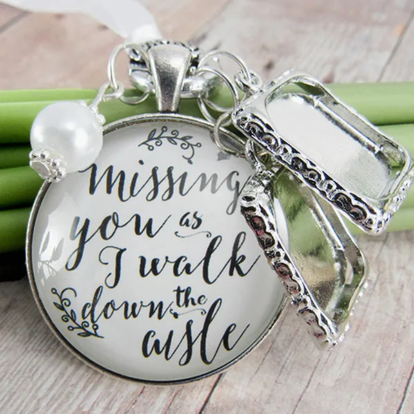 Missing You As I Walk Down the Aisle Charms By Gutsy Goodness, Wedding Keychains